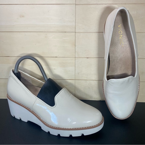 Vionic Willa Wedge Cream White Women's Size 8 Orthopedic Shoes Patent Leather - Picture 12 of 12